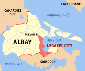 location of Mount Mayon